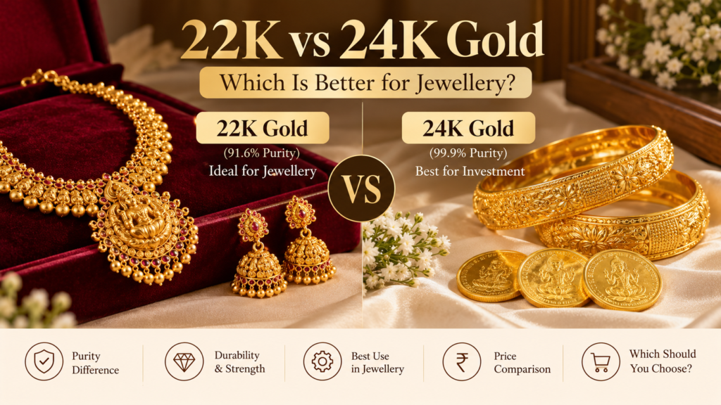 22K vs 24K Gold: Which Is Better for Jewellery?